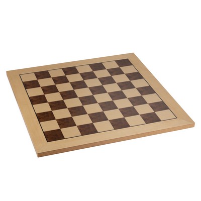 Camphor & Burl Wood Chess Board with Black Border - 19"