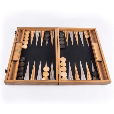 Luxury Natural Cork & Wood Backgammon Set - 19" - Handcrafted in Greece